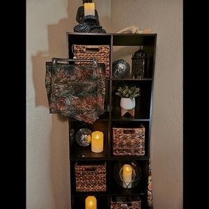 Graphic, snake skin print mini skirt